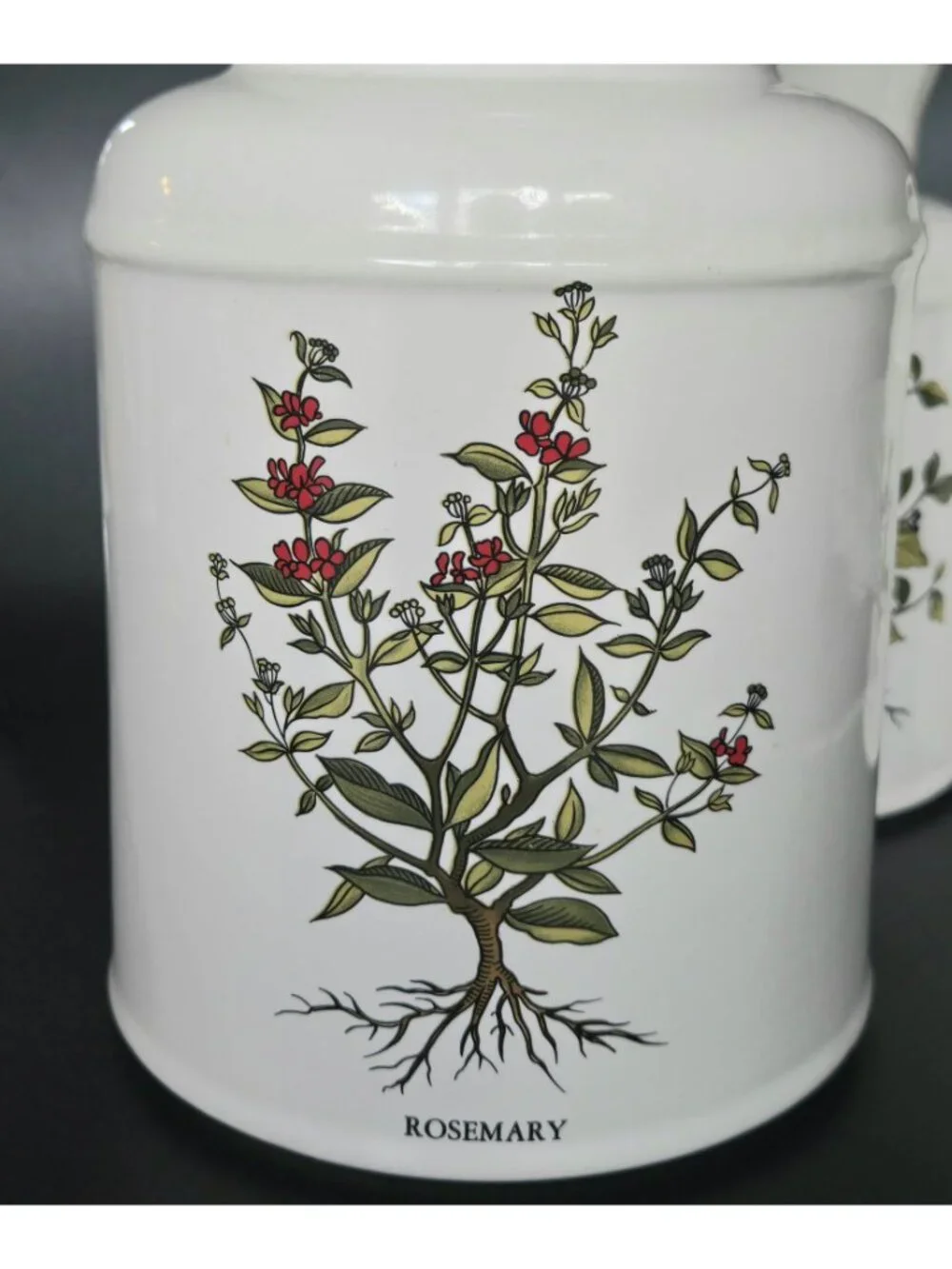 MCCOY Milk Jug Canister Set - Rosemary Laurel Thyme herb theme - floral Kitchen